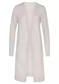 Кардиган LASCANA Longstrickjacke, бежевый