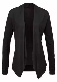 Кардиган LASCANA Shirtjacke, черный