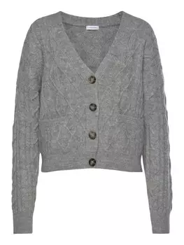Кардиган LASCANA Strickjacke, цвет grau-meliert
