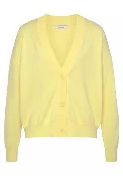 Кардиган LASCANA Strickjacke, желтый