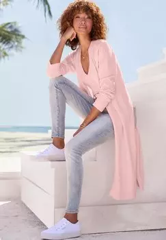 Кардиган LASCANA, светло-розовый