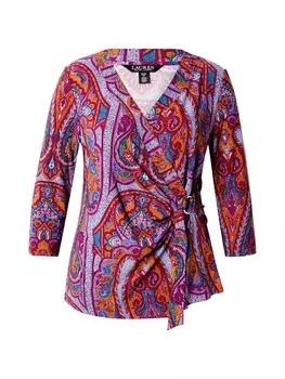 Кардиган Lauren Ralph Lauren Plus Knit Cardigan CLASSIC, фуксия