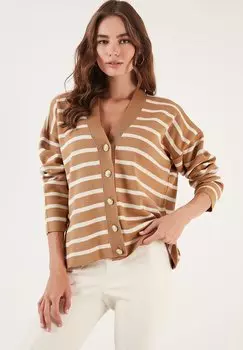 Кардиган LELA, цвет camel/cream