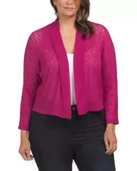 Кардиган «летучая мышь» Plus Onion Skin Kasper, цвет Cerise