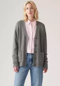 Кардиган Levi's "BOYFRIEND POCKET CARDI", с карманами, цвет Light Charcoal Heather Grey Bc21 Bros