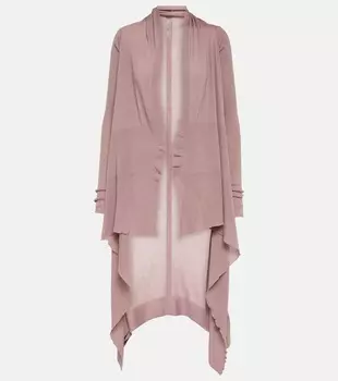 Кардиган lido с запахом из натуральной шерсти Rick Owens, розовый