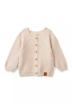 Кардиган LINK STITCH CABLIN United Colors of Benetton, розовый