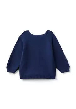 Кардиган LINK STITCH CABLIN United Colors of Benetton, синий