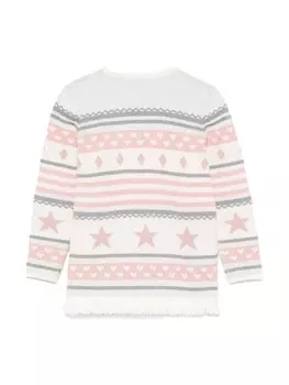 Кардиган Liu Jo Kids с жаккардовым узором, розовый