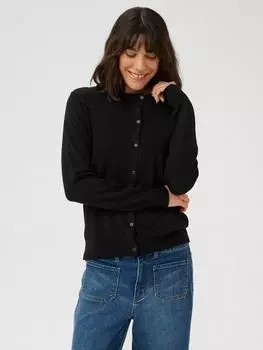 Кардиган lizza с круглым вырезом KAFFE, черный