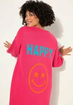 Кардиган LONG OPEN FRONT SMILEY ON THE BACK Angel of Style, розовый