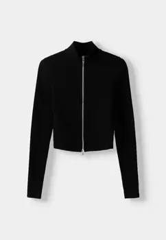 Кардиган LONG SLEEVE Bershka, черный