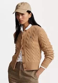 Кардиган LONG SLEEVE CARDIGAN Polo Ralph Lauren, цвет collection camel melange