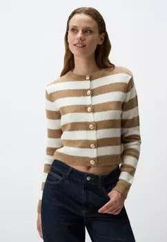 Кардиган LONG SLEEVED STRIPED PATTERNED Jimmy Key, коричневый