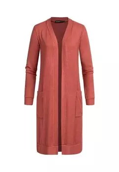 Кардиган LONGFORM MIT 2 SEITL. TASCHEN Cloud 5ive, коричневый