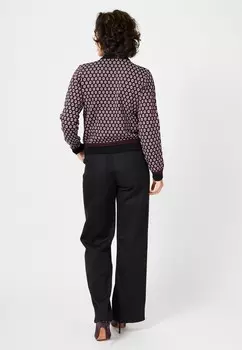 Кардиган LOVING YOU IS ALL I WANT TO DO WITH GRAPHIC JACQUARD PATTERN 4funkyflavours, коричневый