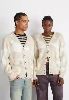 Кардиган LUKA SPLATTER UNISEX Obey Clothing, серебристо-серый