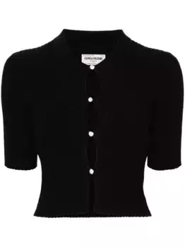 Кардиган Lyam в рубчик с короткими рукавами Zadig&Voltaire, черный