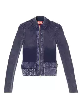 Кардиган M-Melissa из джинсовой ткани в рубчик с карманами DIESEL, синий