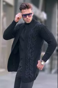 Кардиган Madmext вязаный, черный