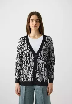 Кардиган MAGLIA APERTA LOGO LIU JO, черный