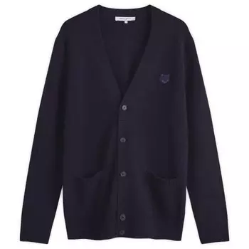 Кардиган Maison kitsune с нашивкой в виде головы лисы Maison Kitsun, синий