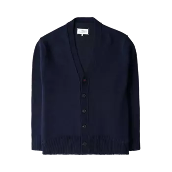 Кардиган Maison Margiela V Neck 'Navy Blue', синий