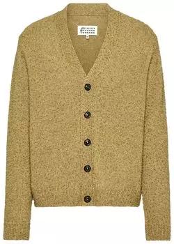 Кардиган Maison Margiela Wool Blend Cardigan 'Light Green', зеленый
