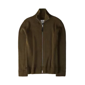 Кардиган Maison Margiela Zip 'Green', зеленый