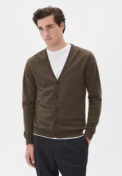 Кардиган MAJAMBON V NECK Matinique, коричневый