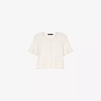 Кардиган Maje с вышивкой, белый