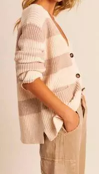 Кардиган Маккей в цвете «Холодный латте» JOHN + JENN, цвет iced latte