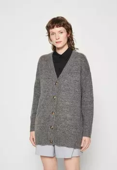 Кардиган MALINE LS LONG NOOS Selected Femme, средний серый меланж