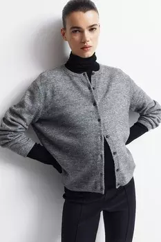 Кардиган «мама» из тонкой вязки H&M, серый