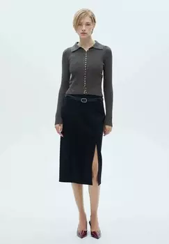 Кардиган Mango, цвет Mottled Dark Grey