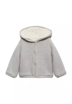 Кардиган Mango Kids, цвет Mottled Grey