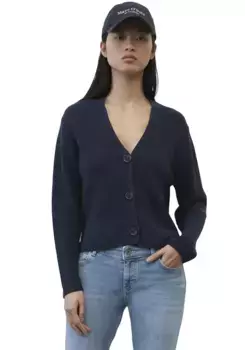 Кардиган Marc O'Polo, короткий, прямой крой, синий