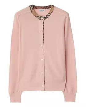 Кардиган Margot с отделкой в клетку Burberry, розовый