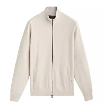 Кардиган Massimo Dutti Knit With Zip, бежевый