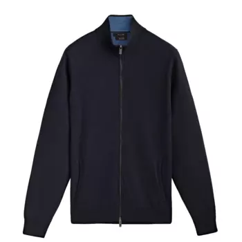 Кардиган Massimo Dutti Knit With Zip, темно-синий