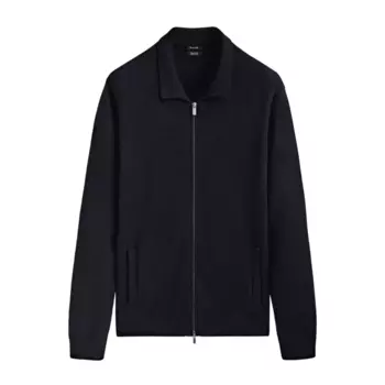 Кардиган Massimo Dutti Zip-up Polo Collar, темно-синий