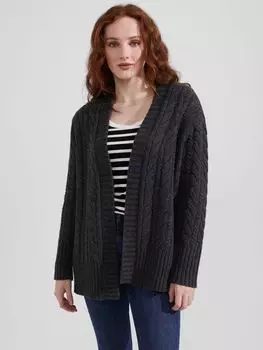 Кардиган массивной вязки Axelle Hobbs, древесный уголь