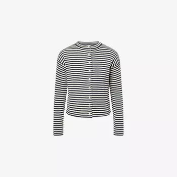 Кардиган Max Mara Weekend Eritea с полосками, синий