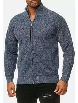 Кардиган Max Men Cardigan mit Stehkragen Strickjacke mit Design, синий