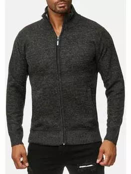 Кардиган Max Men Cardigan mit Stehkragen Strickjacke mit Design, черный