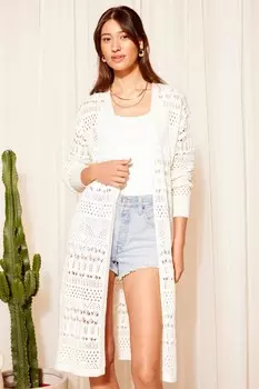 Кардиган макси крючком Friends Like These, белый
