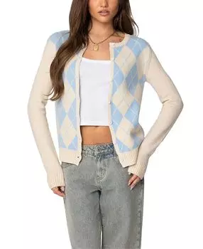 Кардиган Maybelle с узором "аргайл" Edikted, мультиколор