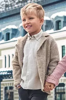 Кардиган Mayoral с добавлением хлопка для детей, бежевый