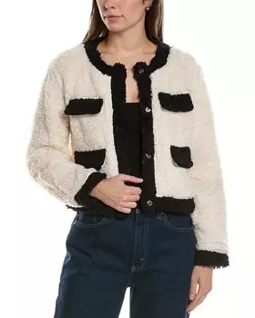 Кардиган MEIVEN из шерпы, белый