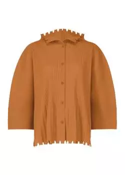 Кардиган mellow fringe pleats Me Issey Miyake, коричневый